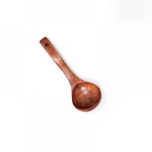 Solid Wood Long Handle Soup Spoon
