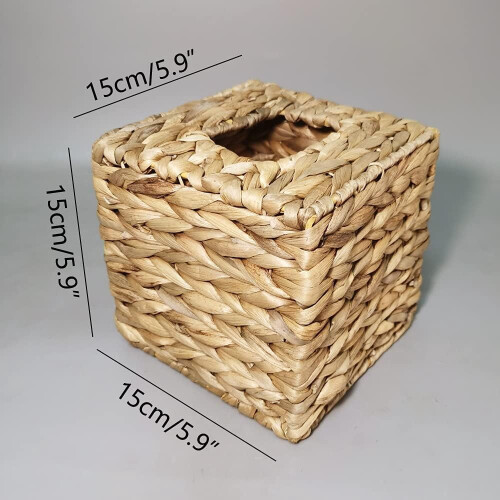 Waterhyacint tissueboxhoes 6" kubus 1