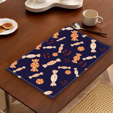 Halloween Table Mats Pumpkin Design 18x12 Inch