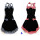 Grembiule da donna in misto cotone, taglia unica, nero/rosso 1