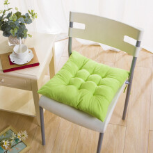 Coussin de siège carré en peluche Kabnic vert (2 pièces)
