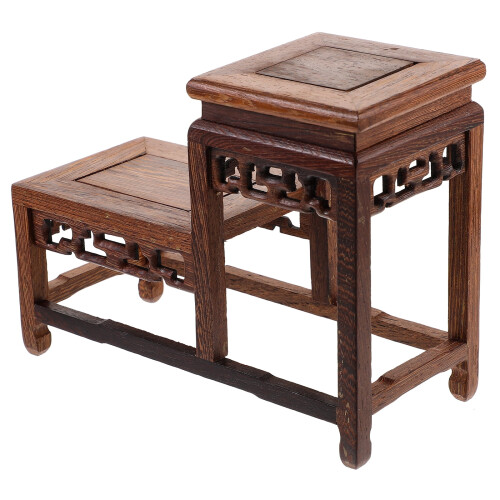 Wooden Retro Vase Stand Display Base Small