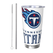 Titans fotbollstema 600 ml rostfritt stålglas