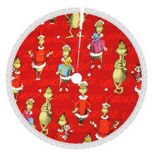Jupe de sapin de Noël Grin-Ch 91 cm Décoration rustique pour les fêtes
