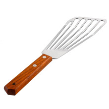 Stainless Steel Fish Spatula with Wood Handle
