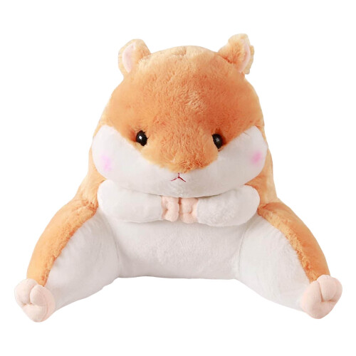 Coussin de lecture Hamster, dossier en peluche douce, 45 x 40 cm