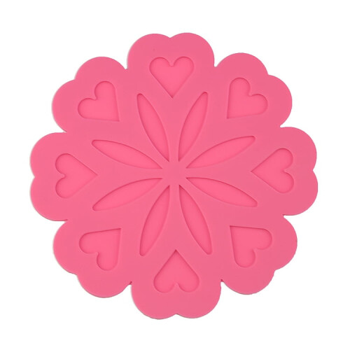 Silicone Peach Blossom Insulation Placemat 1 Piece