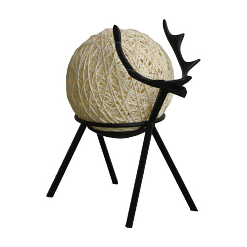 Hirschförmige Rattan-Tischlampe (1 Stück)