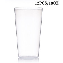 Διαφανή πλαστικά ποτήρια 12 τεμαχίων, 18oz
