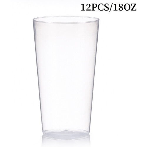Διαφανή πλαστικά ποτήρια 12 τεμαχίων, 18oz