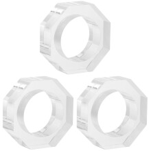 Set de 3 inele de șervețel acrilice – Decor de masă transparent