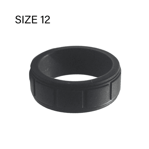 8mm Black Silicone Wedding Ring Set of 2 1