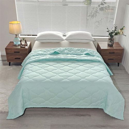 Couette d'été bleu clair en mélange de coton 100x150cm