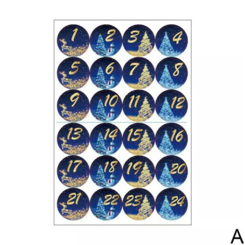 RSAMD Christmas Countdown Stickers 1-24