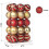Christmas Tree Ornaments Plastic Red Gold 30 pcs 60mm 3