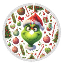 Grin-Ch Christmas Tree Skirt 48 Inch Rustic Holiday Decor