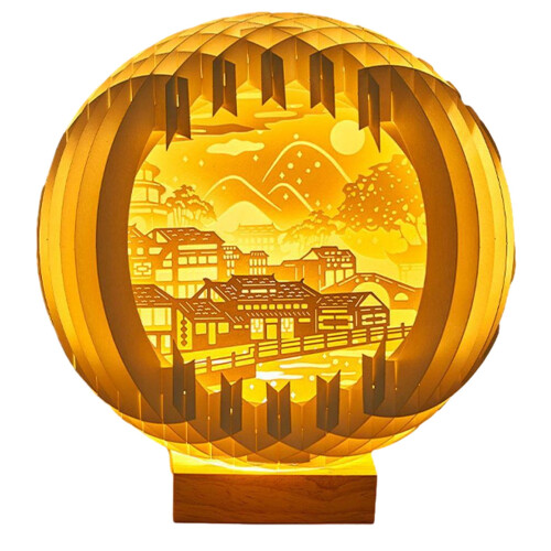 YOBOLK LED-nattlys retro papirskulpturdesign