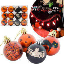 Boules d'Halloween suspendues incassables (12 pièces)
