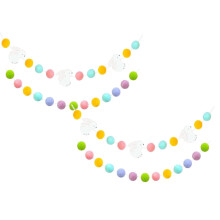 Papirballongflagg – flerfarget, polyester, 2-pakning