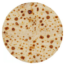 Couverture ronde en flanelle duveteuse pour burritos, 100–180 cm