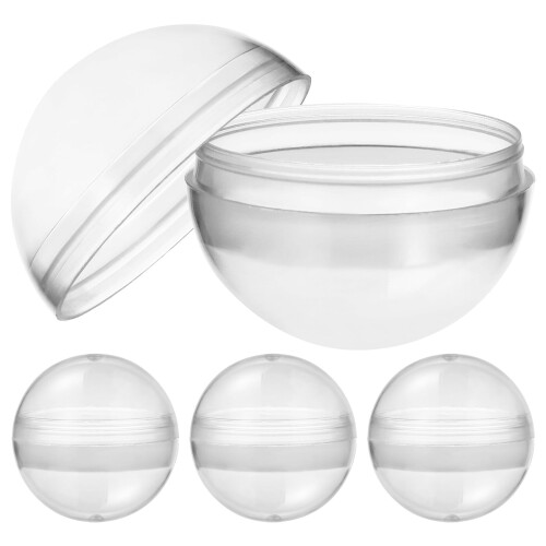 100 bolas rellenables de plástico transparente de 3,2 cm