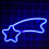 Poaug LED Meteor Neonlys Veggdekorasjon – 36 cm 1