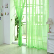 Panneau de rideau en tulle transparent pour fenĂŞtre simple