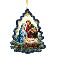 Presépio de Natal, Enfeite Plano Religioso de 8cm