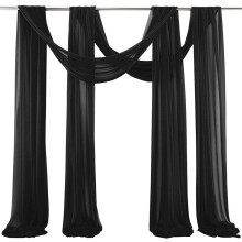 Conjunto de cortinas de voile transparente – 70x550cm, pacote com 2 unidades