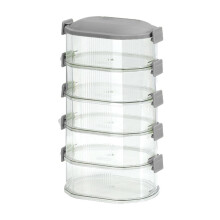 Caja de almacenamiento de cocina apilable de 5 niveles con tapas