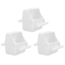 Cutie albă din plastic pentru hrana păsărilor – pachet de 3