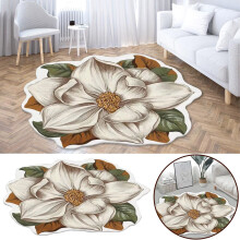 Flower-shaped floor mat for living room or bedroom