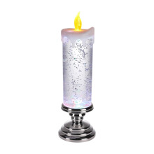 LED kristály karácsonyi gyertya, színváltós, 26 cm