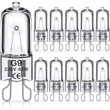 G9 halogén izzók 42W 230V 10 db-os csomag