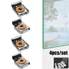 Ruostumattomasta teräksestä valmistettu lasikiinnikesarja – 4 kpl, säädettävät 4–6 mm