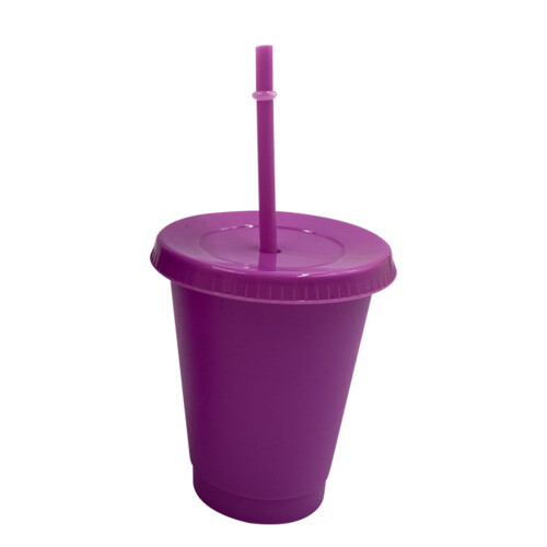 Gobelet de Noël réutilisable en PP avec paille, taille S ou L