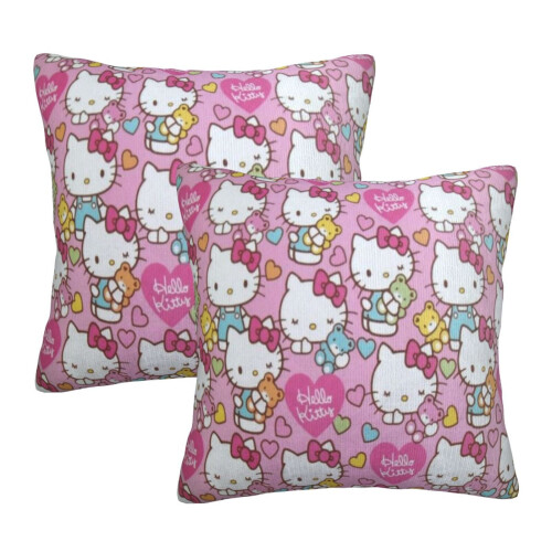 Fundas de cojín Hello Kitty de 45 x 45 cm (paquete de 2)