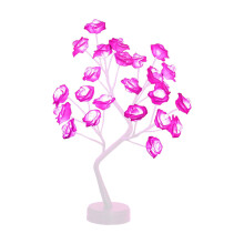 Lampe féérique en forme d'arbre à roses, 48 cm (19 pouces), alimentation USB ou piles