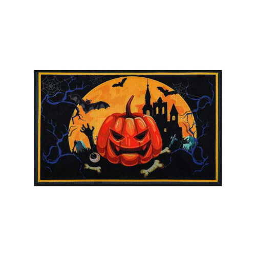Halloweenpumpa dörrmatta 40x60cm polyester