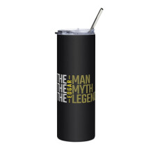 Edelstahlbecher mit Metallstrohhalm, 590 ml