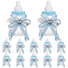 Boîtes à bonbons bleues en forme de mini-bouteilles de lait – Lot de 12