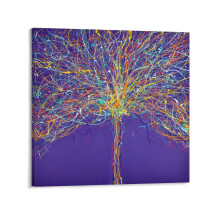 Reproduction d'art sur toile de Jackson Pollock, 40 x 40 cm