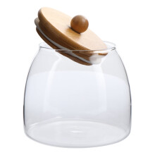 Förvaringsburk i glas med bambulock, 11,5 cm