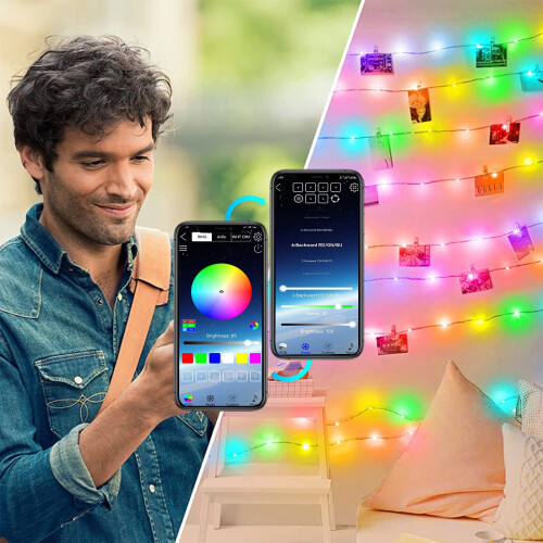 Bandeaux LED intelligents, application et télécommande, 15 m, 16 m
