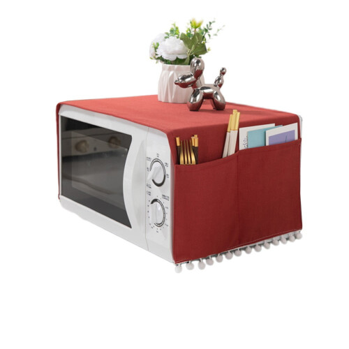 Housse anti-poussière pour micro-ondes en polyester et coton, 30 x 90 cm