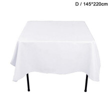 Nappe rectangulaire blanche 145 x 145 cm Ă 145 x 220 cm