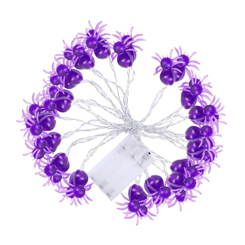 40 LED lila Halloween-ljusslingor 2 m