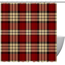 Plaidt bruseforhæng polyester vandtæt 60x72 tommer