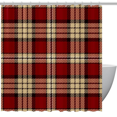 Plaidt bruseforhæng polyester vandtæt 60x72 tommer