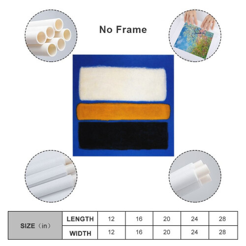 Impression sur toile de Mark Rothko – Blanc Jaune Noir 1